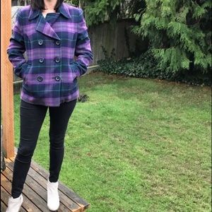 Chadwick’s Plaid Pea Coat